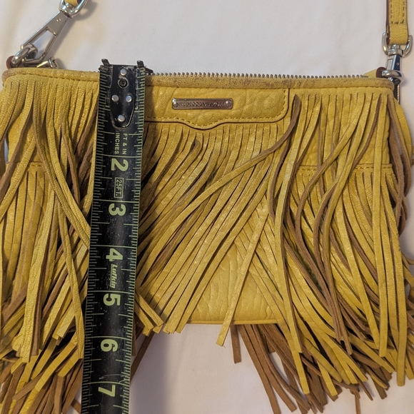 Rebecca Minkoff Yellow Fringe Crossbody Bag - Picture 10 of 12